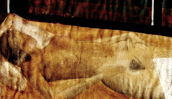 Autorretrato en mi cama barco, 1996